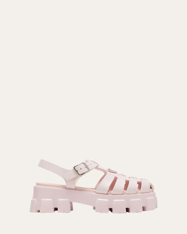Rubber Logo Chunky-Sole Fisherman Sandals